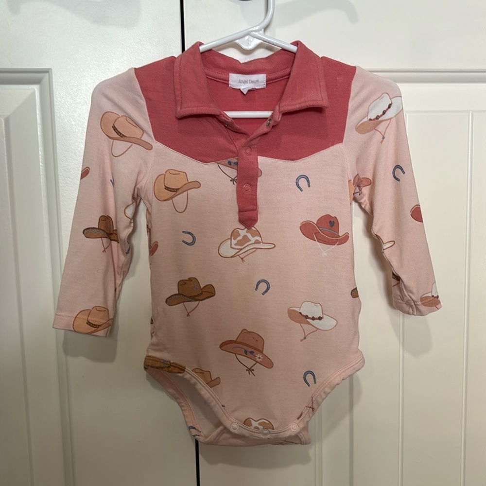 Angel Dear bamboo western onesie